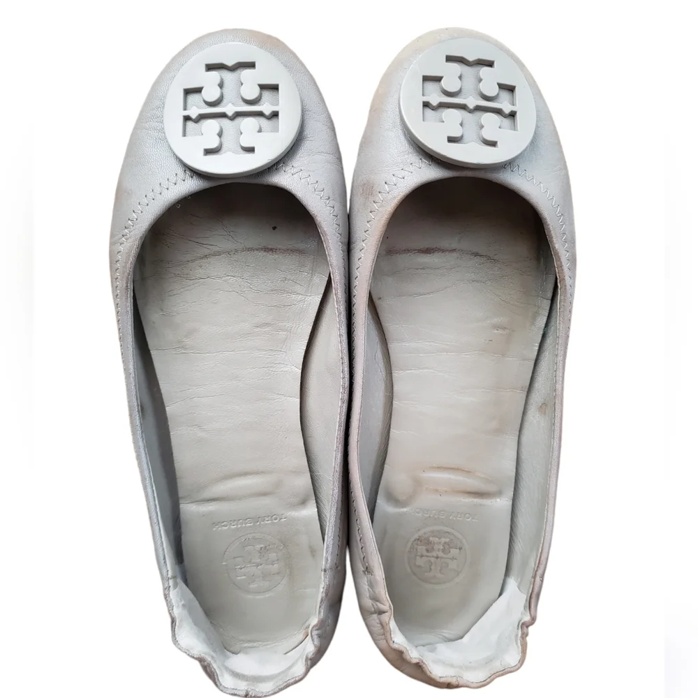 Tory Burch Minnie leather neutral flats 6